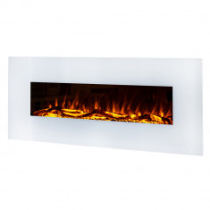 Art Flame Semineu Madrid white De perete Alb din Metal 550*1280*140