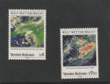 Natiunile Unite Vienna 1989-Serviciul meteorologic,serie 2 val,dant,MNH,Mi.92-93, Organizatii internationale, Nestampilat
