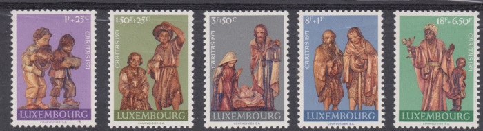 C163 - Luxemburg 1971 - Caritas 5v. neuzat,perfecta stare