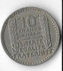 Moneda 10 francs 1946 - Franta foto