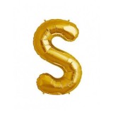 Balon Folie Litera S Auriu - 40 cm