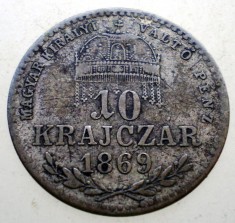 E.074 UNGARIA FERENCZ JOZSEF 10 KRAJCZAR 1869 KB