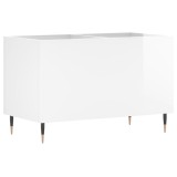 Cumpara ieftin Dulap pt discuri, alb extralucios 74,5x38x48 cm lemn prelucrat