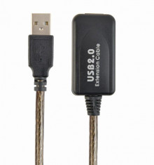 Cablu prelungitor Gembird USB 2.0 active 5m foto