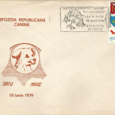 România, Expoziţia republicană canină, plic, Satu Mare, 1979