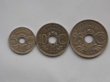 LOT 3 MONEDE-5,10,25 CENTIMES 1923 FRANTA