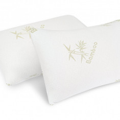 Set 2 perne Bamboo Memory Somnart, husa detasabila bambus, 50x70 cm Relax KipRoom