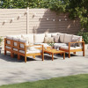 VidaXL Set de canapele de grădină cu perne, 6 piese, lemn masiv acacia