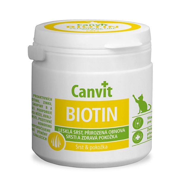 Canvit Biotin - pentru blana sanatoasa si stralucitoare de pisici 100 tbl. / 100 g