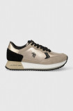 U.S. Polo Assn. sneakers CLEEF culoarea bej, CLEEF004W/CSN1, U.S. Polo Assn.