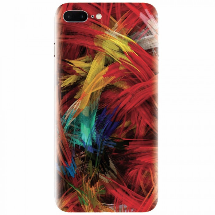 Husa silicon pentru Apple Iphone 7 Plus, Colorful Digital Painting Strokes