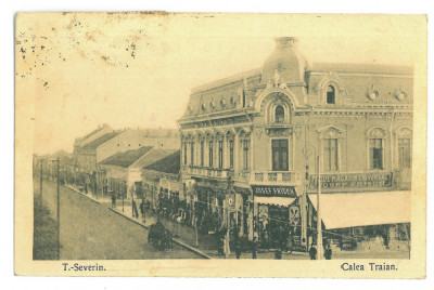 1284 - TURNU-SEVERIN, street market, Romania - old postcard - used - 1923 foto