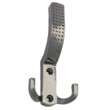 Cuier mobila cu 3 agatatoare, aluminiu, nichel negru, pentru baie, dormitor, hol, prindere pe mobila / perete, 495.35.26