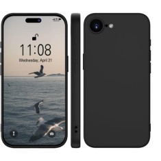 Husa Soft Touch, slim, ALC Mobile, anti soc, compatibila cu IPhone 16e, Negru Tpu foto