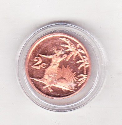 bnk mnd Tokelau 2 centi 2012 unc foto