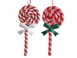 Cumpara ieftin Set 2 ornamente brad Acadele polirasina 6x14 cm