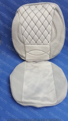 Huse scaune din material textil gri foto