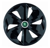 Cumpara ieftin Set 4 capace roti pentru Skoda Nou Verde, model Roco Black, R14