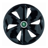 Set 4 capace roti pentru Skoda Nou Verde, model Roco Black, R14