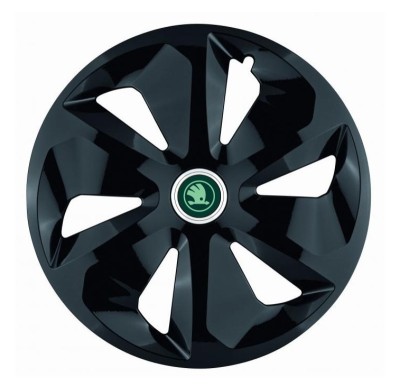 Set 4 capace roti pentru Skoda Nou Verde, model Roco Black, R14 foto