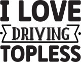 Cumpara ieftin Sticker Auto, I love Driving topless, 30 cm, 12235ST-13, Oem