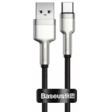 Cablu alimentare si date Baseus Cafule Series, Fast Charging Data Cable pt. smartphone, USB la USB Type-C 66W, braided, 1m, negru