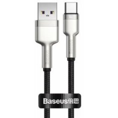 Cablu alimentare si date Baseus Cafule Series, Fast Charging Data Cable pt. smartphone, USB la USB Type-C 66W, braided, 1m, negru