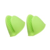 Cumpara ieftin Set 2 Mănuși Cuptor Silicon Termorezistente Senmase Verde 8.5x11 cm, Protecție Bucătărie