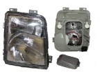 Far VW LT2 05.1996-12.2005 TYC partea Dreapta tip bec H1+H1, reglare pneumatica