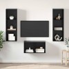 VidaXL Set comodă TV Stejar negru 37 x 37 x 107 cm Lemn compozit