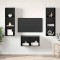 vidaXL Set comodă TV Stejar negru 37 x 37 x 107 cm Lemn compozit