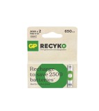 Set 2 baterii reincarcabile AAA / R03 Ni-MH GP ReCyko 650mAh