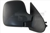 Oglinda exterioara dreapta TYC Citroen Berlingo I si Peugeot Partner I 192015, reglaj manual prin cablu Bowden, sticla convexa, carcasa neagra, ECE,
