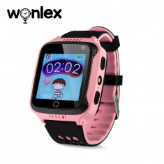 Ceas Smartwatch Pentru Copii Wonlex GW500S, Model 2023 cu Functie Telefon, Localizare GPS, Camera, Lanterna, Pedometru, SOS - Roz, Cartela SIM Cadou foto