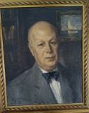 PPortretul dirijorului George Georgescu (1887-1964), ulei/panza de Constantin Isachie Popescu,ulei/panza, ,60x50 cm, semnat si datat st.joss