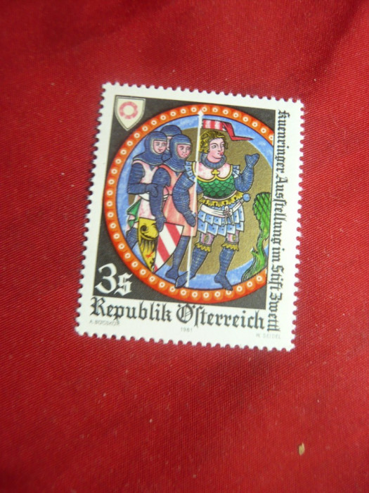 Serie Austria 1981 - Cavaleri medievali , 1 valoare
