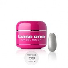 Gel UV Silcare Base One Color Metallic - Silver 09, 5g