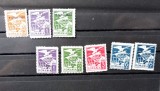 ROMANIA 1929/1930 LOT DEPARAIATE NEGUMATE -TIMBRU OFICIAL VULTUR CU STEAG SI STEME - CU FILIGRAN,+SUPRATIPAR 8 IUNIE 1930 CU FILIGRAN - MH * (T245)