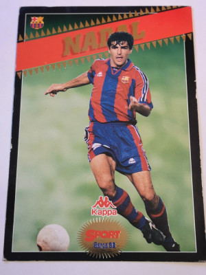 Foto jucatorul NADAL - FC BARCELONA`98 (dimensiune foto 29.5x21 cm) foto