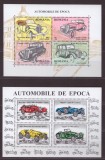 RO-0080-ROMANIA 1996-Lp 1423-AUTOMOBILE DE EPOCA,2 colite nr 303+304,MNH