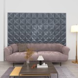 Panouri Perete 3D Gri Origami 50x50 cm, 3mp, vidaXL - Decor Dormitor, Sufragerie, Birou