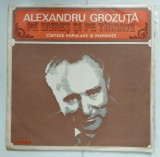 Alexandru Grozuta, Pe Mures si pe Tarnave cantece populare romante disc vinil LP