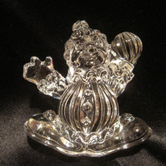 BIBELOU / FIGURINA DIN CRISTAL IN MINIATURA CLOVN 7.5 CM