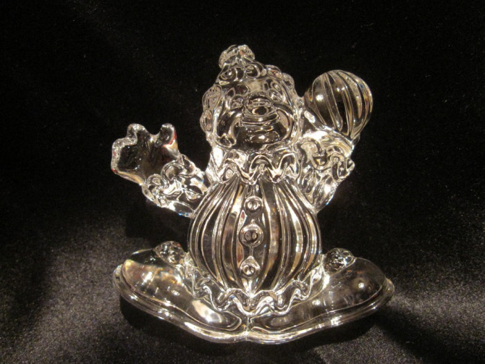 BIBELOU / FIGURINA DIN CRISTAL IN MINIATURA CLOVN 7.5 CM