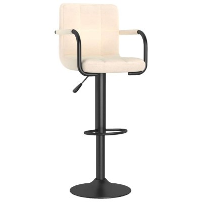 Scaun de bar, crem, material textil foto