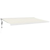 Cumpara ieftin Copertina retractabila, crem, 5x3 m, textil si aluminiu