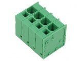Regletă Conexiuni PCB Unghi 90&deg; 10mm 4 Piste 66A