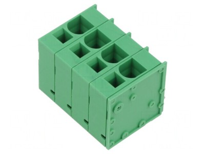 Regletă Conexiuni PCB Unghi 90&amp;deg; 10mm 4 Piste 66A foto