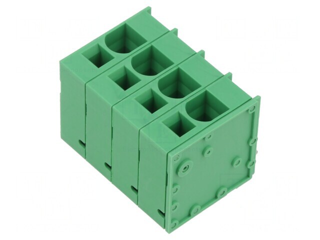 Regletă Conexiuni PCB Unghi 90&deg; 10mm 4 Piste 66A