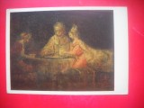 HOPCT 23749 HAMAN SI ESTHER 1660- REMBRANDT 1606-1669 --RUSIA--MUZEE - CP PICTURA --NECIRCULATA